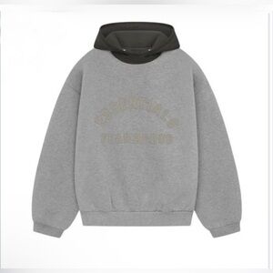 Fear of God Essentials Nylon Fleece Hoodie 'Dark Heather Oatmeal’